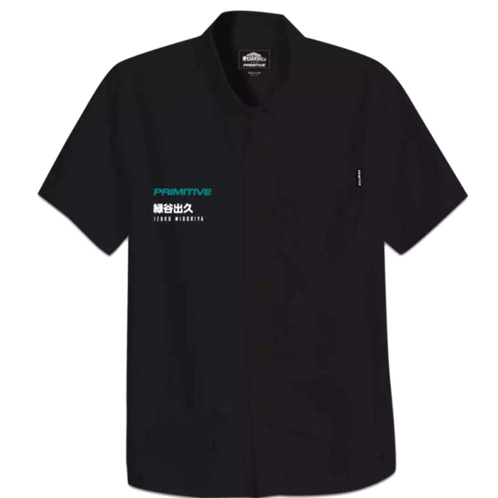 ZumiezPrimitive x My Hero Academia Izuku Black Short Sleeve Button Up Shirt